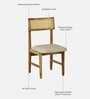 Ortrand Acacia Wood Dining Chair In Natural Finish ( Set of 2 )