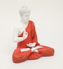 Ory Buddha Decor in White & Reddish Color