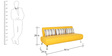 Oscar 3 Seater Sofa in Yellow colour