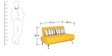 Oscar 2 Seater Sofa in Yellow colour