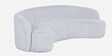 Oslo Curve Fabric 3 Seater Sofa In Grey Colour