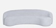 Oslo Curve Fabric 3 Seater Sofa In Grey Colour
