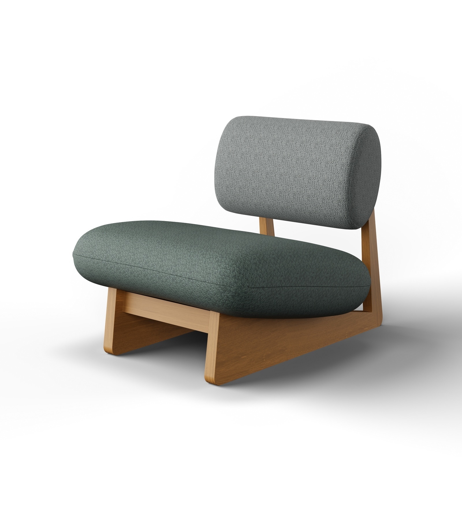 Osaka Nicole Fabric Accent Chair in Grey Colour