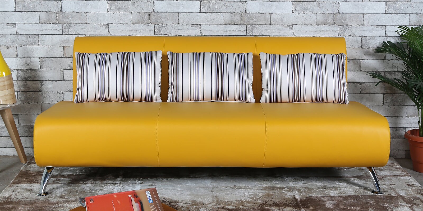 Oscar 3 Seater Sofa in Yellow colour Oscar 3 Seater Sofa in Yellow colour