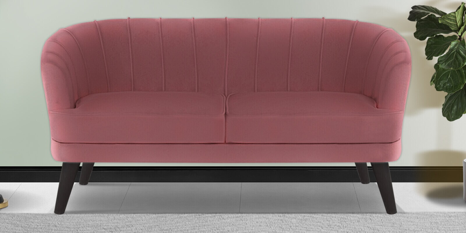Buy Oslo Fabric 3 Seater Sofa in Dark Pink Colour at 45 OFF by ARRA