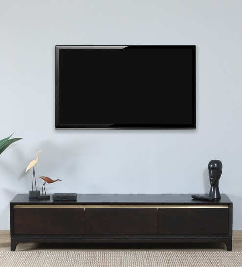 Osip Mango Wood TV Unit In American Walnut Finish