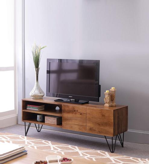 Buy Oslo Solid Wood Tv Unit In Natural Finish By Thearmchair