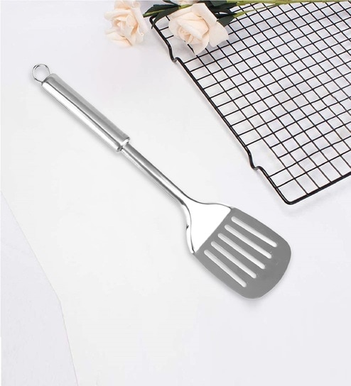 Oslo Stainless Steel Silver 1 Piece Slotted Turner