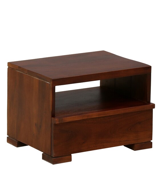 Buy Osage Solid Wood Bedside Table In Honey Oak Finish Woodsworth By