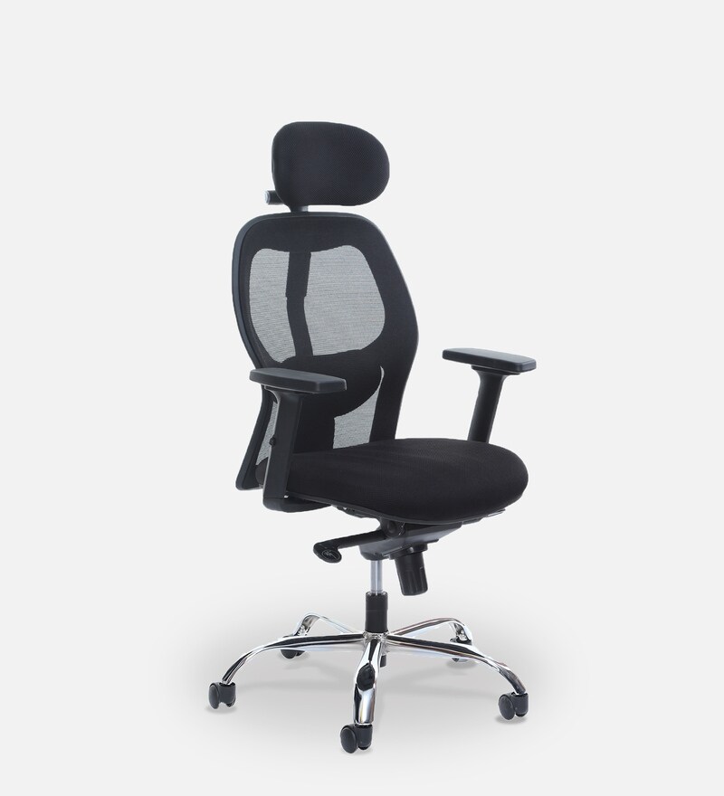 Buy Oscar High Back Ergonomic Chair in Black Colour by Star India