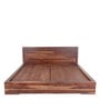 Osage Sheesham Wood Platform Queen Size Bed in Walnut Finish