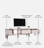 Osaka Marble Extendable Tv Console In White Finish