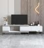 Osaka Marble Extendable Tv Console In White Finish