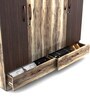 Oscar 4 Door Wardrobe in Choco Walnut Finish With Drawer