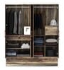 Oscar 4 Door Wardrobe in Choco Walnut Finish With Drawer