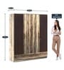 Oscar 4 Door Wardrobe in Choco Walnut Finish With Drawer