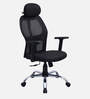Nagisa Ergonomic Chair With Adjustable Handle, Lumbar Support And Neck Rest In Black Colour