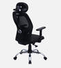 Nagisa Ergonomic Chair With Adjustable Handle, Lumbar Support And Neck Rest In Black Colour