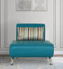 Oscar Leatherette 1 Seater Sofa in Peacock Blue Colour