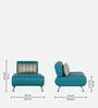 Oscar Leatherette 1 Seater Sofa in Peacock Blue Colour