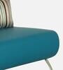 Oscar Leatherette 1 Seater Sofa in Peacock Blue Colour