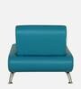Oscar Leatherette 1 Seater Sofa in Peacock Blue Colour