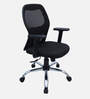 Yuzuki Ergonomic Chair With Adjustable Handle And  Lumbar Support In Black Colour
