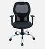 Yuzuki Ergonomic Chair With Adjustable Handle And  Lumbar Support In Black Colour