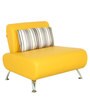 Oscar 1 Seater Sofa with Cushion in Yellow Colour