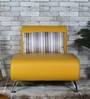 Oscar 1 Seater Sofa with Cushion in Yellow Colour