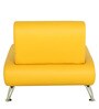 Oscar 1 Seater Sofa with Cushion in Yellow Colour