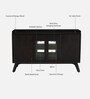 Osip Mango Wood Bar Cabinet In American Walnut Finish