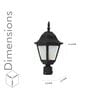 Oslo Black Outdoor Gate Light