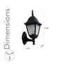 Oslo Black Outdoor Wall Light