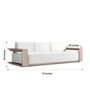 Oslo Boucle 3 Seater Sofa In White Colour
