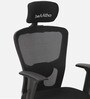 Oslo Breathable Mesh Ergonomic Chair in Black colour with Headrest