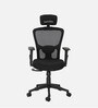 Oslo Breathable Mesh Ergonomic Chair in Black colour with Headrest