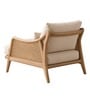 Oslo Handwoven Natural Cane Accent Chair With Upholstered Fabric