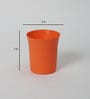 Plastic Orange Desk Pot
