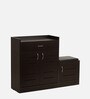 Oslo Shoe Rack with Seating in Wenge Matte Finish