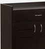 Oslo Shoe Rack with Seating in Wenge Matte Finish