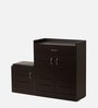 Molde Shoe Rack with Seating in Wenge Matte Finish