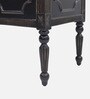 Oslo Teak Wood Console Table In Black Finish