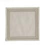 White & Gold 6x 6 Inches Cotton Striped Border (Set of 6) Napkins