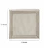 White & Gold 6x 6 Inches Cotton Striped Border (Set of 6) Napkins
