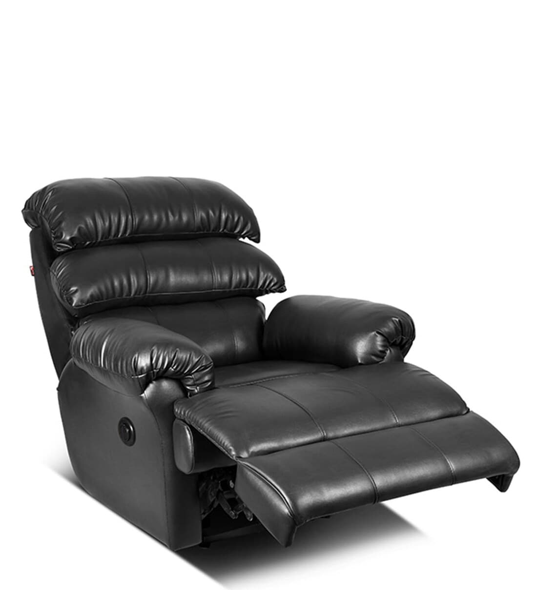 Buy Otium Leatherette Motorized 1 Seater Recliner in Black Colour by