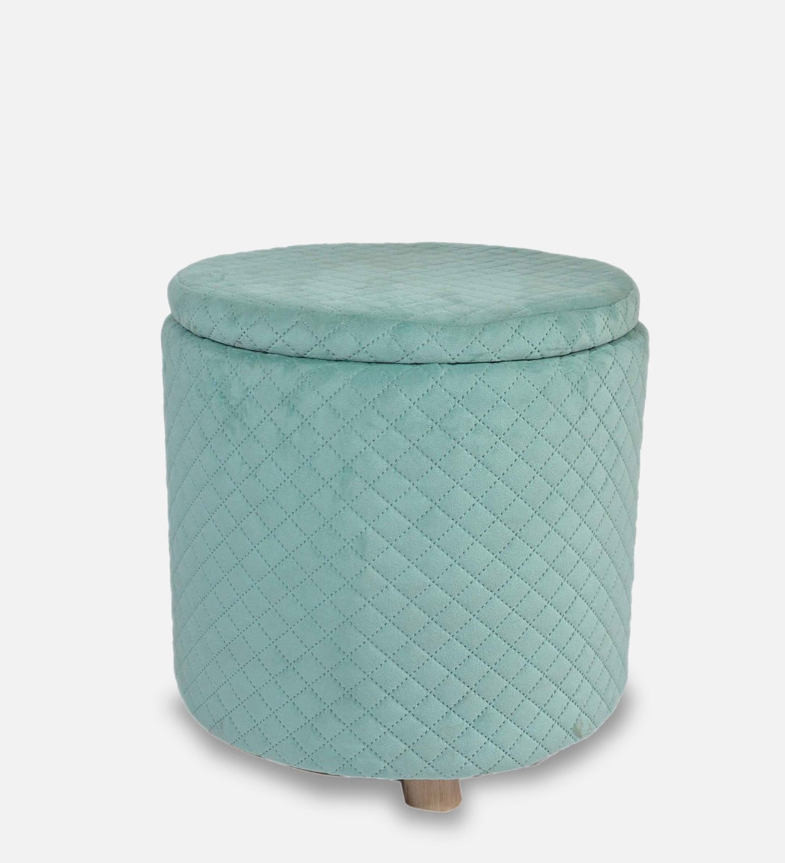 Buy Ottoman With Storage In Turquoise Colour By Comfidelitas Online