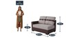 Ottawa 2 Seater LHS Sectional Sofa in Beige & Brown Colour