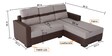Ottawa 2 Seater LHS Sectional Sofa in Beige & Brown Colour