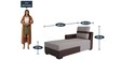 Ottawa 3 Seater RHS Sectional Sofa in Beige & Brown Colour